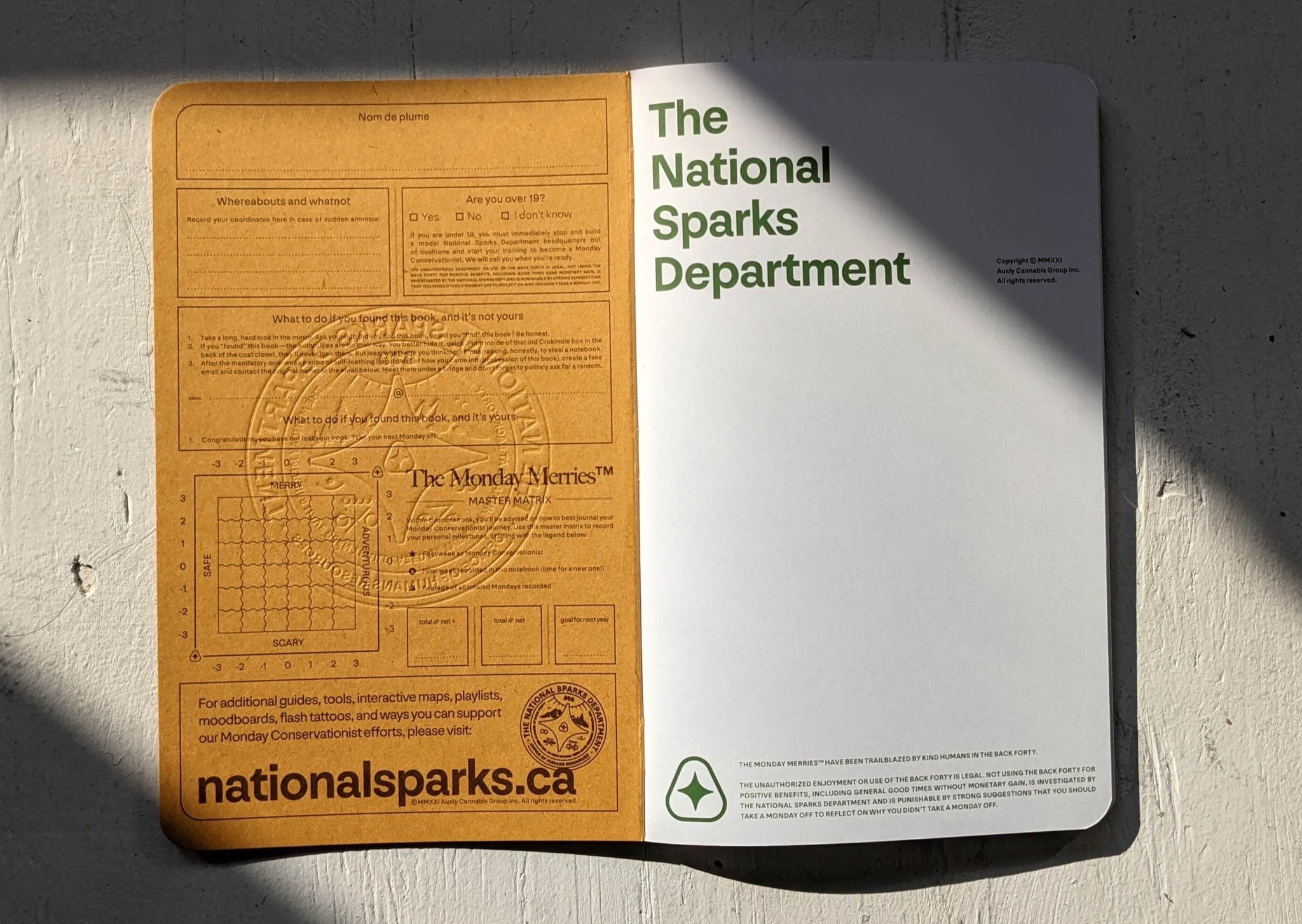 Varyer + Back Forty Cannabis: National Sparks Department Field Guide