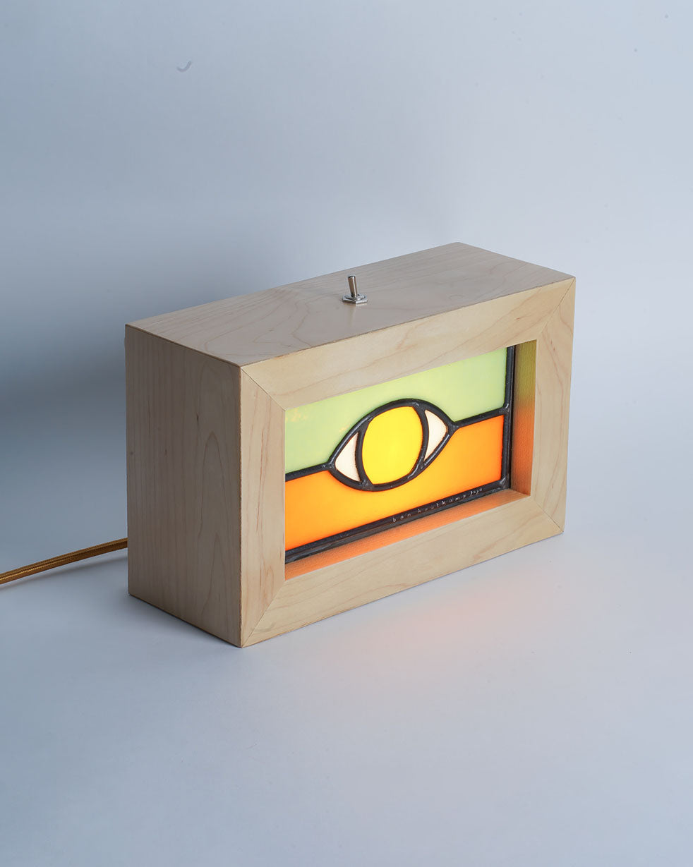 Ben Houtkamp: Stained Glass Light Box - Orange/Green