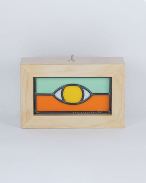 Ben Houtkamp: Stained Glass Light Box - Orange/Green
